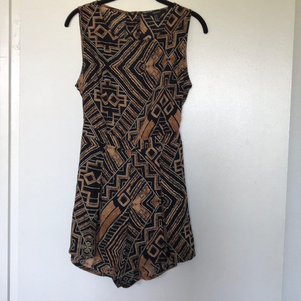 Black/ Tan Romper Size M